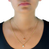 Paperclip Collier (Kette unten9 mit Anhänger Paraiba Turmalin in 750 Gold l 18K Gold