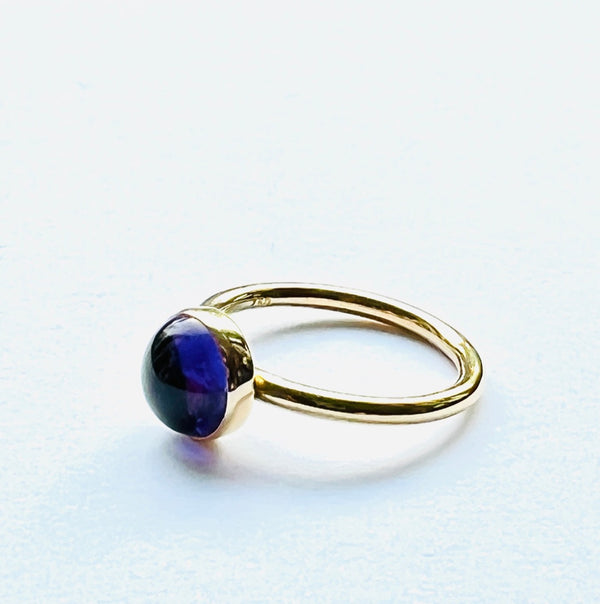 Wolter Ring Amethyst Cabochon 750 Gold l 18K Gold