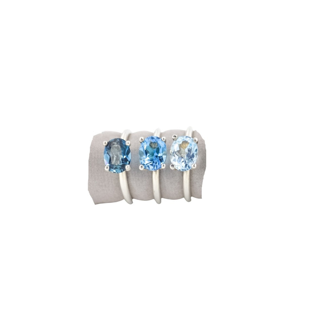 Wolter Ring TOPAS Swiss Blue 925 Silber(Abbildung mittlerer Ring