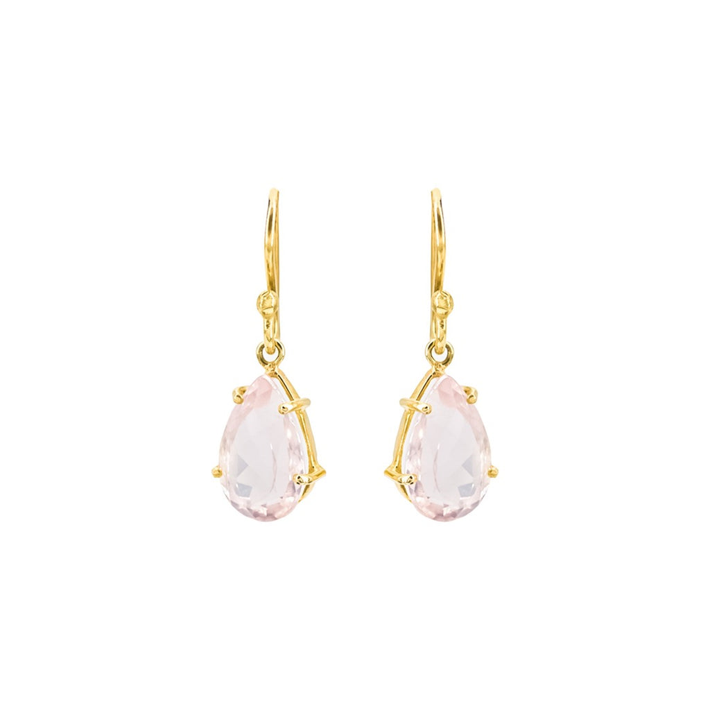 Wolter OHRRINGE Rose Quartz Drop 18K Gold