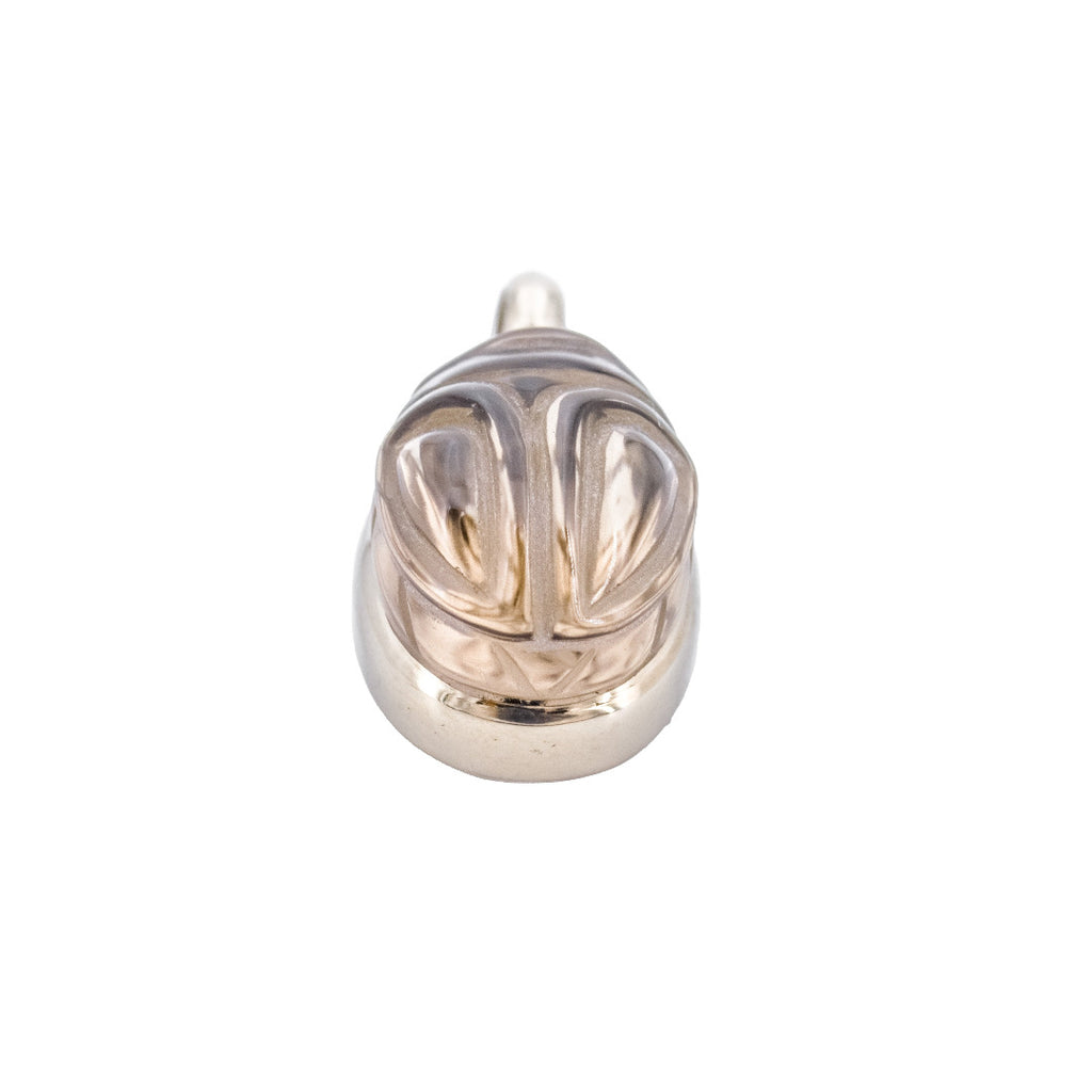 Wolter Anhänger Smoky Quartz Scarab 750 Weißgold l 18K Weißgold Scarab aus einem gravierten Rauchquarz in einer geschmiedeten Fassung