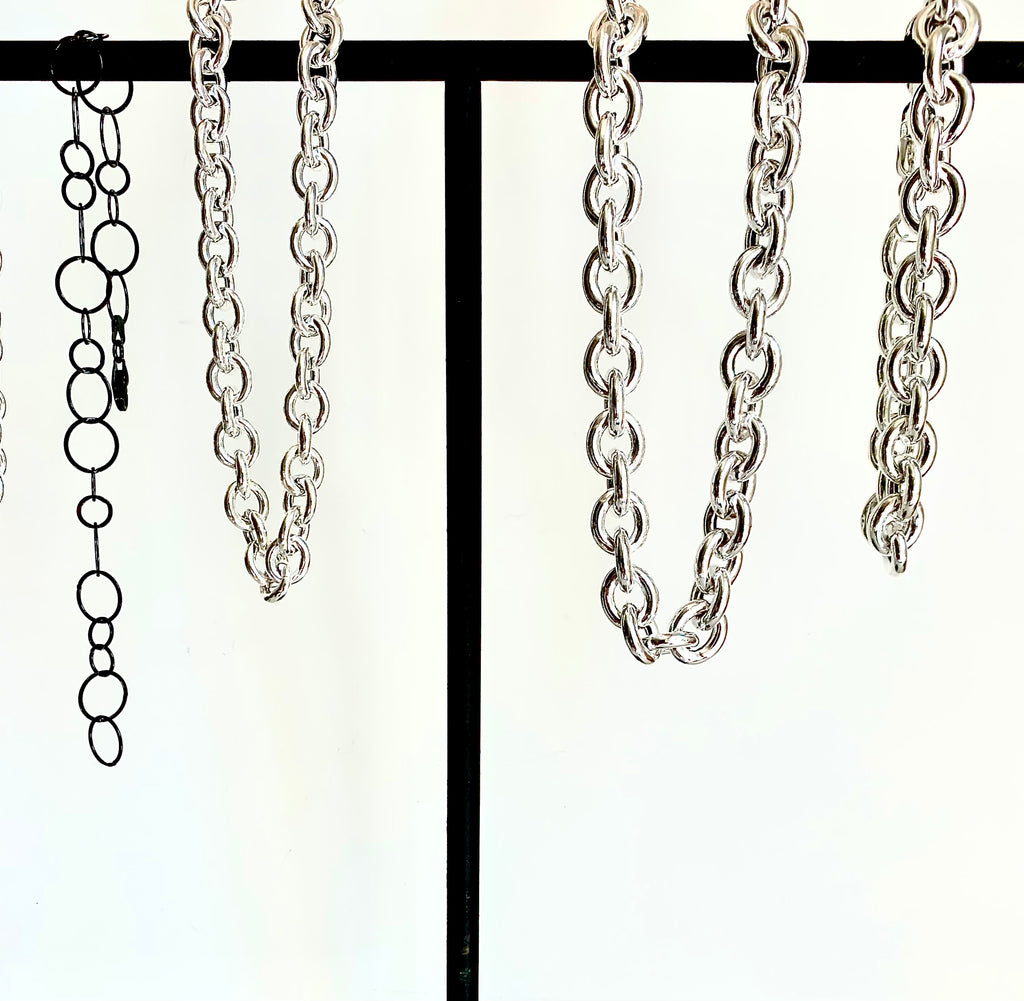 Wolter COLLIER "BIG" 925 Silber, 50 cm (Abb. 2. von li.)