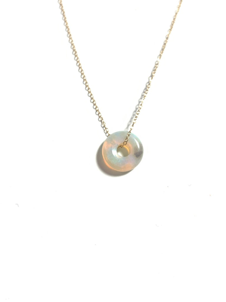 Wolter Collier 750 Gold l 18K Gold mit einem Donutlove OPAL (Rückseite)