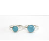 Ring Wolter Ring Chalcedon 925 Silber, 10 mm Cabochon (Ring rechts)